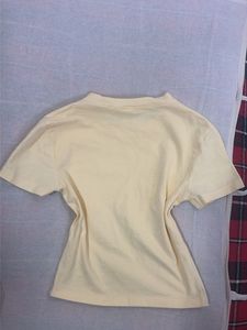 cute babby yellow fitted tee