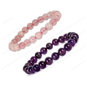 Amethyst &amp; Rose Quartz Bracelets