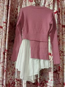 Chic Pink Sweater Dress