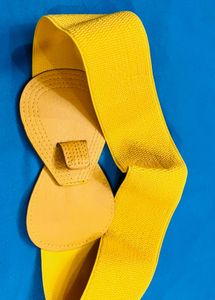 Vibrant Yellow Elastic Belt