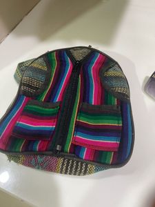 Colorful Striped Backpack