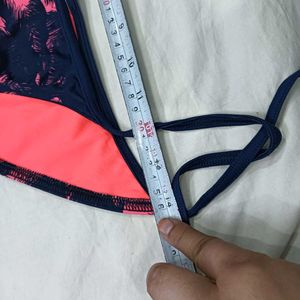 Pink &amp; Navy Palm⭐ Tree Bikini Bottoms