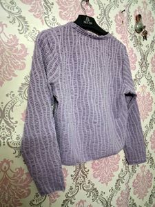 Lavender Textured Long Sleeve Top