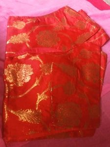 Stunning Red &amp; Gold Brocade Blouse