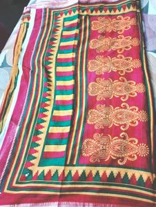 Pink &amp; Yellow Saree