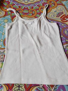 White Ribbed Camisole thermal