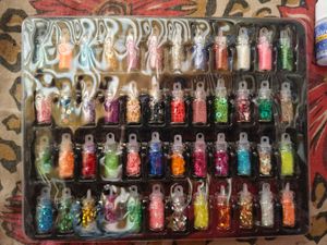 48 Bottles Glitter Nail Art Set