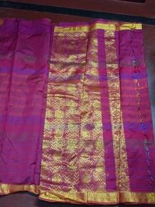 Elegant Pink &amp; Gold Saree