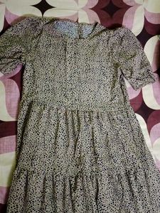 URBANIC Leopard Print Ruffle Dress