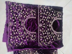 Excellent Velvet Lehenga New Condition
