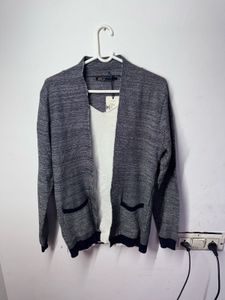 Stylish Grey Knit Cardigan