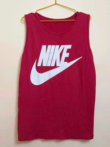 Red Sleeveless T-Shirt