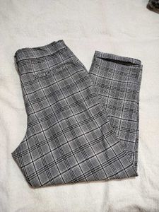 High Waisted Trendy Plaid Trousers