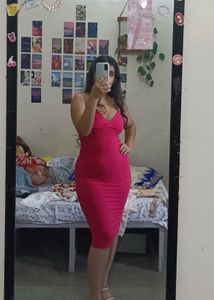 Hot Pink Bodycon Midi Dress