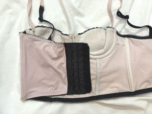 Cute Pink Gingham Corset Top
