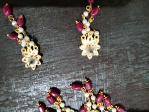 Exquisite Beaded Necklace and Earring Set