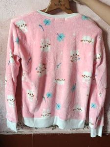 Pink Fuzzy Long Sleeve Top