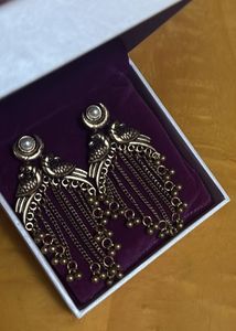 Elegant Peacock Dangle Earrings