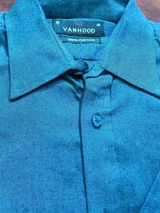 Classic Royal Blue Vanhood Cotton Shirt