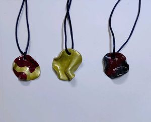 Handmade Clay Pendant Set