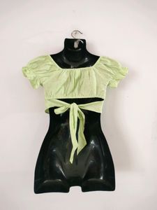 Fluorescent Green Casual Top (Women's)