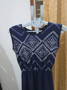 Elegant Navy Maxi Dress