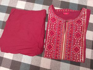 Elegant Embroidered Kurta Set