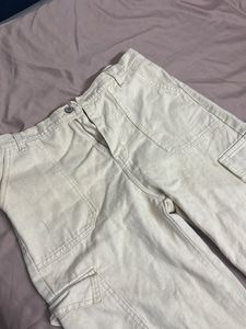 Cream Cargo Pants