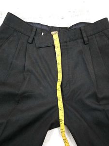 Classic Black Men's Plated Trousers Pant