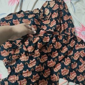 Elegant Elephant Print Kurta