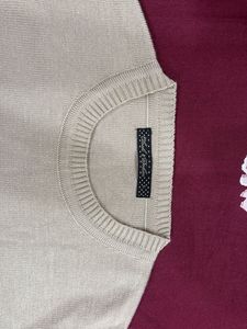 Classic Beige Crew Neck Sweater. (FREE DELIVERY)