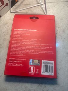 Red Wireless Neckband Earphones