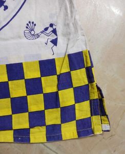 Jaipur Kurti White &amp; Yellow Printed Top