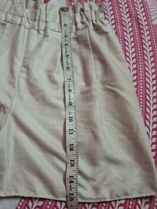 Beige High-Waisted Shorts