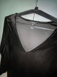 Velvet V-Neck Mini Dress
