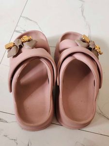 Cute Pink Bow Slides for Women