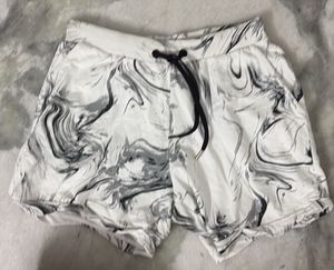 Unique Swirl Print High-Waisted Shorts