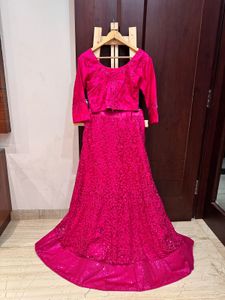 Gorgeous Sequinned majenta Lehenga Choli