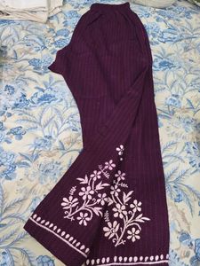 Purple lucknowi Chikankari corset