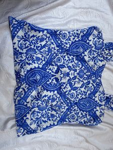 Vintage Blue &amp; White Patterned Cami Top