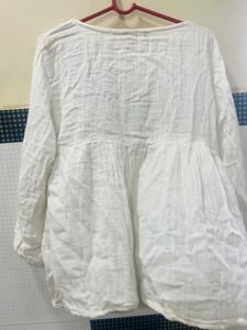 Boho White Embroidered Kurta