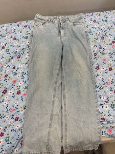 Light Wash blue Wide Leg Jeans denim baggy