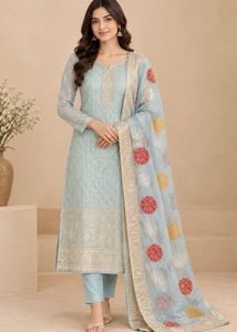 Elegant Blue Kurta Set with Dupatta