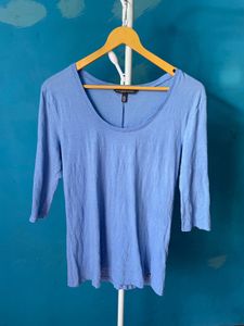 Victoria's Secret 3/4 Sleeve Blue Top