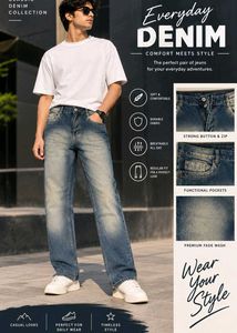 Men's Classic Fit Denim Jeans