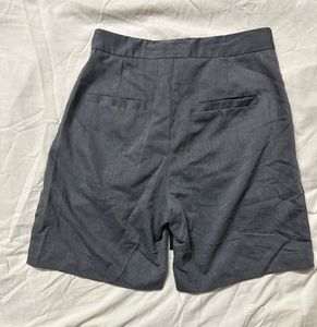 Stylish Grey Shorts with Belt