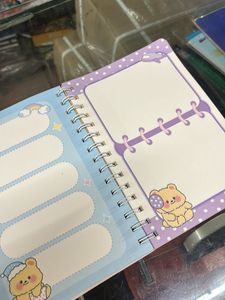 Cute Bear Spiral Journal with stickers