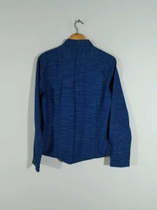 Navy Blue Striped Shirt For Boy's