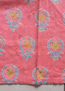 Elegant Coral Printed Kurta with pant