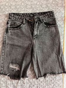 Distressed Denim Shorts